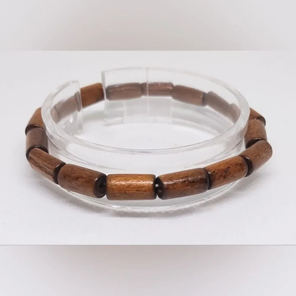 Men's bracelet beaded beads brown‎ new e48